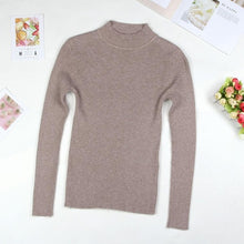 Load image into Gallery viewer, DeRuiLaDy 2019 Fall New Women Turtleneck Sweater Pullover Black Pink Knitted Slim Sweaters Tops Winter Casual Sweater Jumper Top