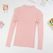 Load image into Gallery viewer, DeRuiLaDy 2019 Fall New Women Turtleneck Sweater Pullover Black Pink Knitted Slim Sweaters Tops Winter Casual Sweater Jumper Top