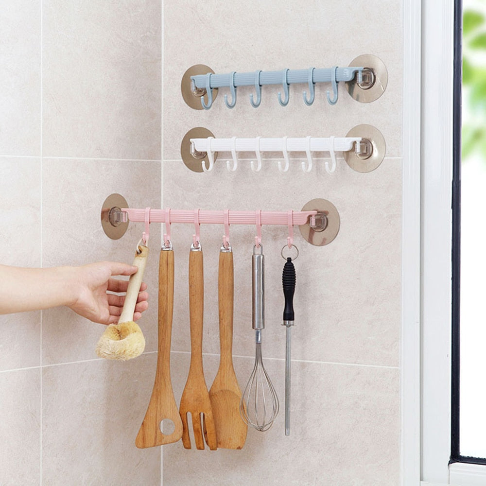 Wall mounted Bathroom Organizer hooks Towel Holder Key Hooks Kitchen accessories Cupboard Storage Rack Shelf Bathroom holder