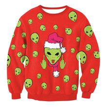 Load image into Gallery viewer, Unisex Men Women 2019 Large Size Christmas Sweater Print Round Neck Ladies Autumn Thin Winter Tops Clothing Long Sleeve Xmas XL