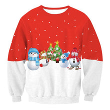 Load image into Gallery viewer, Unisex Men Women 2019 Large Size Christmas Sweater Print Round Neck Ladies Autumn Thin Winter Tops Clothing Long Sleeve Xmas XL