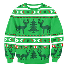 Load image into Gallery viewer, Unisex Men Women 2019 Large Size Christmas Sweater Print Round Neck Ladies Autumn Thin Winter Tops Clothing Long Sleeve Xmas XL