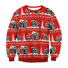 Load image into Gallery viewer, Unisex Men Women 2019 Large Size Christmas Sweater Print Round Neck Ladies Autumn Thin Winter Tops Clothing Long Sleeve Xmas XL
