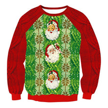 Load image into Gallery viewer, Unisex Men Women 2019 Large Size Christmas Sweater Print Round Neck Ladies Autumn Thin Winter Tops Clothing Long Sleeve Xmas XL