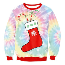 Load image into Gallery viewer, Unisex Men Women 2019 Large Size Christmas Sweater Print Round Neck Ladies Autumn Thin Winter Tops Clothing Long Sleeve Xmas XL