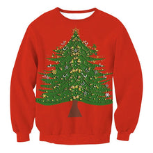 Load image into Gallery viewer, Unisex Men Women 2019 Large Size Christmas Sweater Print Round Neck Ladies Autumn Thin Winter Tops Clothing Long Sleeve Xmas XL