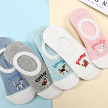 Load image into Gallery viewer, 28 Style 10 Piece=5 Pairs/lot Cute Harajuku Animal Socks Women Summer Korean Cat Bear Rabbit Funny Low Cut Ankle Sock Happy Sox