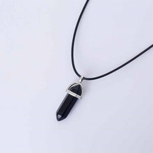Load image into Gallery viewer, Vienkim Hot Hexagonal Column Necklaces Natural Crystal Pendants Stone Pendant Leather Chains Necklace For Women Fashion Jewelry