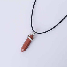 Load image into Gallery viewer, Vienkim Hot Hexagonal Column Necklaces Natural Crystal Pendants Stone Pendant Leather Chains Necklace For Women Fashion Jewelry