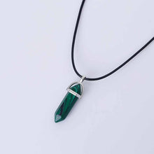 Load image into Gallery viewer, Vienkim Hot Hexagonal Column Necklaces Natural Crystal Pendants Stone Pendant Leather Chains Necklace For Women Fashion Jewelry
