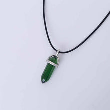 Load image into Gallery viewer, Vienkim Hot Hexagonal Column Necklaces Natural Crystal Pendants Stone Pendant Leather Chains Necklace For Women Fashion Jewelry