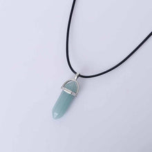 Load image into Gallery viewer, Vienkim Hot Hexagonal Column Necklaces Natural Crystal Pendants Stone Pendant Leather Chains Necklace For Women Fashion Jewelry