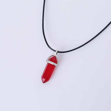 Load image into Gallery viewer, Vienkim Hot Hexagonal Column Necklaces Natural Crystal Pendants Stone Pendant Leather Chains Necklace For Women Fashion Jewelry