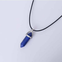 Load image into Gallery viewer, Vienkim Hot Hexagonal Column Necklaces Natural Crystal Pendants Stone Pendant Leather Chains Necklace For Women Fashion Jewelry