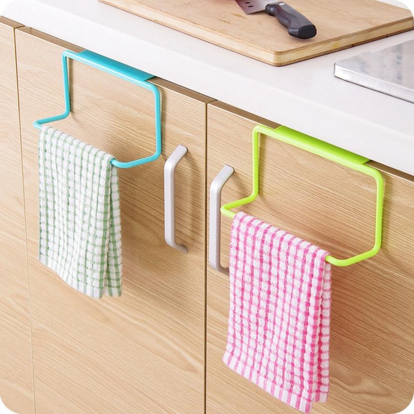 Kitchen Organizer Towel Rack Hanging Holder Bathroom Cabinet Cupboard Hanger Shelf For Kitchen Supplies Accessories