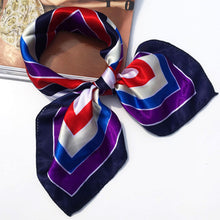 Load image into Gallery viewer, 50*50 Multifunction Silk Scarf women fashion Printed Scarves Hair Tie Flower Leopard Striped Ribbon Headwear Retro Neckerchief