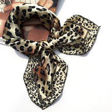 Load image into Gallery viewer, 50*50 Multifunction Silk Scarf women fashion Printed Scarves Hair Tie Flower Leopard Striped Ribbon Headwear Retro Neckerchief