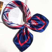 Load image into Gallery viewer, 50*50 Multifunction Silk Scarf women fashion Printed Scarves Hair Tie Flower Leopard Striped Ribbon Headwear Retro Neckerchief