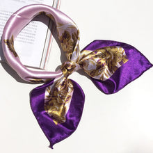 Load image into Gallery viewer, 50*50 Multifunction Silk Scarf women fashion Printed Scarves Hair Tie Flower Leopard Striped Ribbon Headwear Retro Neckerchief