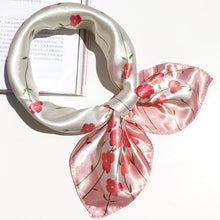 Load image into Gallery viewer, 50*50 Multifunction Silk Scarf women fashion Printed Scarves Hair Tie Flower Leopard Striped Ribbon Headwear Retro Neckerchief