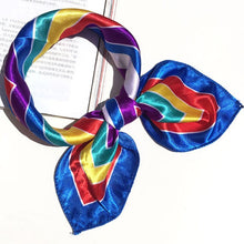 Load image into Gallery viewer, 50*50 Multifunction Silk Scarf women fashion Printed Scarves Hair Tie Flower Leopard Striped Ribbon Headwear Retro Neckerchief