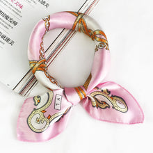 Load image into Gallery viewer, 50*50 Multifunction Silk Scarf women fashion Printed Scarves Hair Tie Flower Leopard Striped Ribbon Headwear Retro Neckerchief