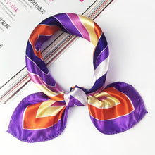 Load image into Gallery viewer, 50*50 Multifunction Silk Scarf women fashion Printed Scarves Hair Tie Flower Leopard Striped Ribbon Headwear Retro Neckerchief