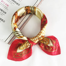 Load image into Gallery viewer, 50*50 Multifunction Silk Scarf women fashion Printed Scarves Hair Tie Flower Leopard Striped Ribbon Headwear Retro Neckerchief
