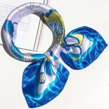 Load image into Gallery viewer, 50*50 Multifunction Silk Scarf women fashion Printed Scarves Hair Tie Flower Leopard Striped Ribbon Headwear Retro Neckerchief