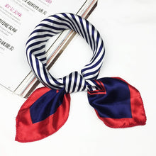 Load image into Gallery viewer, 50*50 Multifunction Silk Scarf women fashion Printed Scarves Hair Tie Flower Leopard Striped Ribbon Headwear Retro Neckerchief