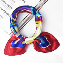 Load image into Gallery viewer, 50*50 Multifunction Silk Scarf women fashion Printed Scarves Hair Tie Flower Leopard Striped Ribbon Headwear Retro Neckerchief
