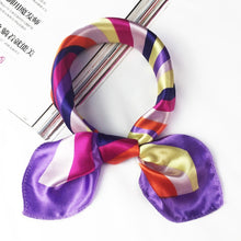 Load image into Gallery viewer, 50*50 Multifunction Silk Scarf women fashion Printed Scarves Hair Tie Flower Leopard Striped Ribbon Headwear Retro Neckerchief