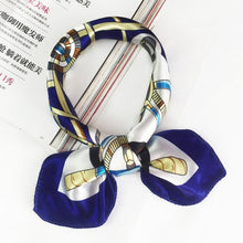 Load image into Gallery viewer, 50*50 Multifunction Silk Scarf women fashion Printed Scarves Hair Tie Flower Leopard Striped Ribbon Headwear Retro Neckerchief