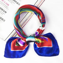 Load image into Gallery viewer, 50*50 Multifunction Silk Scarf women fashion Printed Scarves Hair Tie Flower Leopard Striped Ribbon Headwear Retro Neckerchief