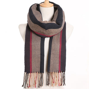 [VIANOSI] 2019 Luxury Design Men Scarf Foulard Plaid Scarves Poncho Casual Winter Scarfs Male Bufandas Hombre