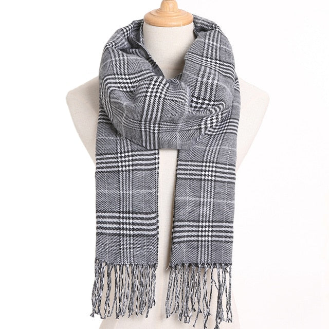[VIANOSI] 2019 Luxury Design Men Scarf Foulard Plaid Scarves Poncho Casual Winter Scarfs Male Bufandas Hombre