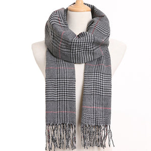 [VIANOSI] 2019 Luxury Design Men Scarf Foulard Plaid Scarves Poncho Casual Winter Scarfs Male Bufandas Hombre