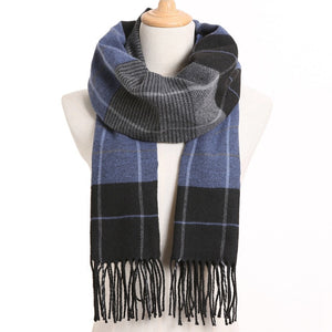 [VIANOSI] 2019 Luxury Design Men Scarf Foulard Plaid Scarves Poncho Casual Winter Scarfs Male Bufandas Hombre