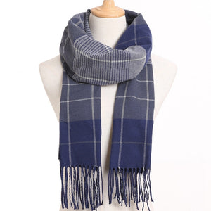 [VIANOSI] 2019 Luxury Design Men Scarf Foulard Plaid Scarves Poncho Casual Winter Scarfs Male Bufandas Hombre