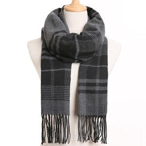 [VIANOSI] 2019 Luxury Design Men Scarf Foulard Plaid Scarves Poncho Casual Winter Scarfs Male Bufandas Hombre