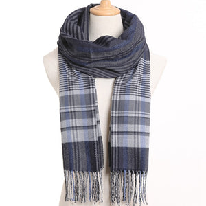 [VIANOSI] 2019 Luxury Design Men Scarf Foulard Plaid Scarves Poncho Casual Winter Scarfs Male Bufandas Hombre