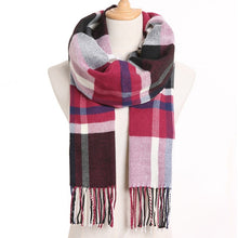 Load image into Gallery viewer, [VIANOSI] 2019 Plaid Winter Scarf Women Warm Foulard Solid Scarves Fashion Casual Scarfs Cashmere Bufandas Hombre