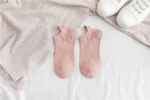 Kawaii Embroidered Expression Women Socks Cotton Harajuku Happy Funny Socks Women Christmas Gifts Ankle 1 Pair Size 35-40