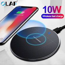 Load image into Gallery viewer, Olaf 10W Fast Wireless Charger For Samsung Galaxy S10 S9/S9+ S8 Note 10 USB Qi Charging Pad for iPhone 11 Pro XS Max XR X 8 Plus