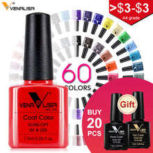 Load image into Gallery viewer, New Free Shipping Nail Art Design Manicure Venalisa 60Color 7.5Ml Soak Off Enamel Gel Polish UV Gel Nail Polish Lacquer Varnish
