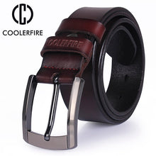 Load image into Gallery viewer, men high quality genuine leather belt luxury designer belts men cowskin fashion Strap male Jeans for man cowboy free shipping