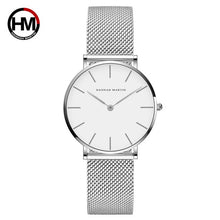 Load image into Gallery viewer, Women Watches Top Brand Luxury Japan Quartz Movement Stainless Steel Sliver White Dial Waterproof Wristwatches relogio feminino