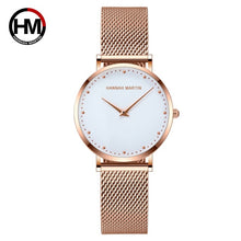 Load image into Gallery viewer, Women Watches Top Brand Luxury Japan Quartz Movement Stainless Steel Sliver White Dial Waterproof Wristwatches relogio feminino