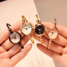 Load image into Gallery viewer, Small Gold Bangle Bracelet Luxury Watches Stainless Steel Retro Ladies Quartz Wristwatches Fashion Casual Women Dress Watch