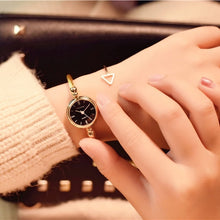 Load image into Gallery viewer, Small Gold Bangle Bracelet Luxury Watches Stainless Steel Retro Ladies Quartz Wristwatches Fashion Casual Women Dress Watch